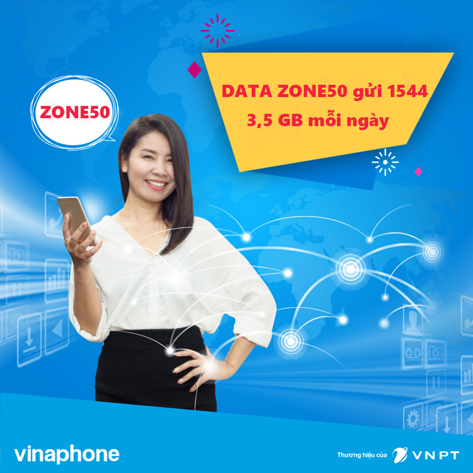 đăng ký gói cước 3G Vinaphone ZONE50